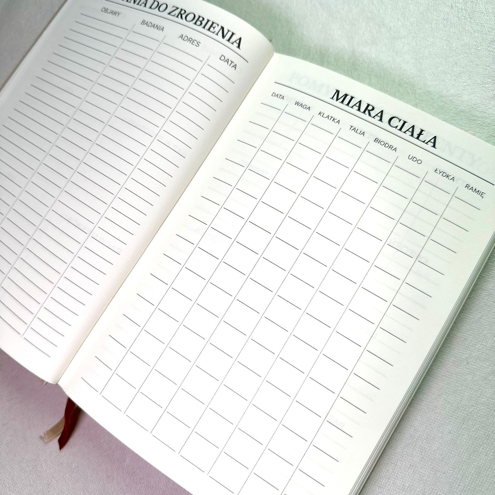 miara ciała, profilaktyka, zdrowie, planer